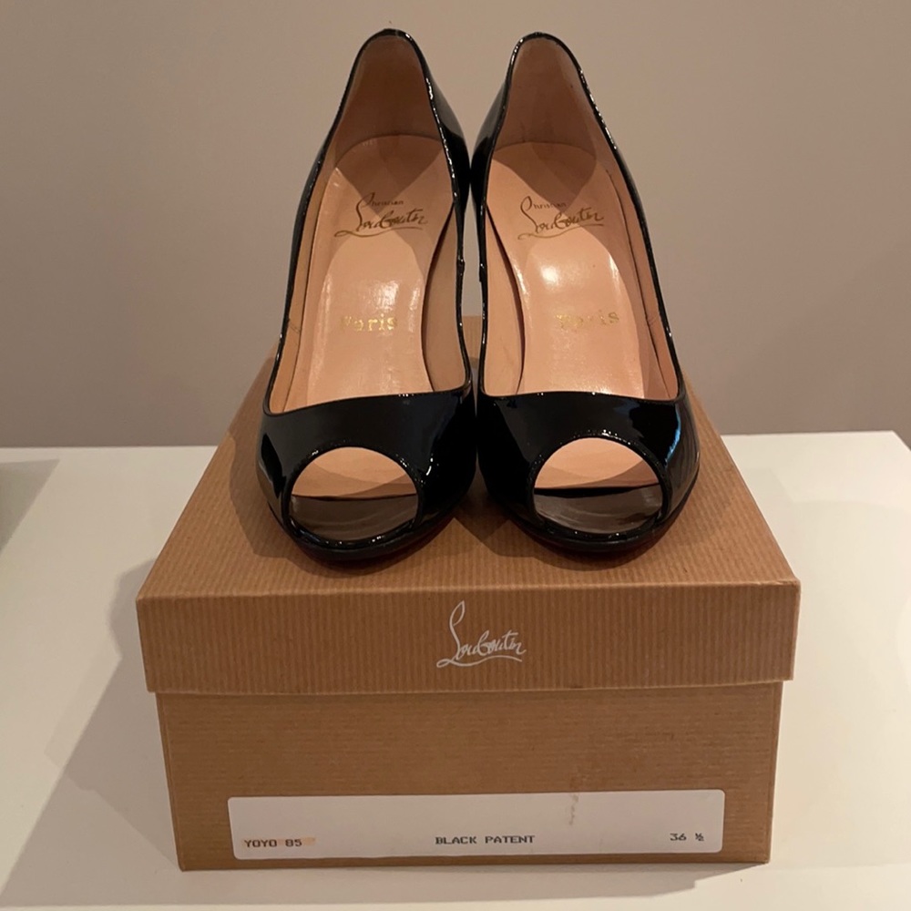 Christian Louboutin You You 85 black patent 36.5